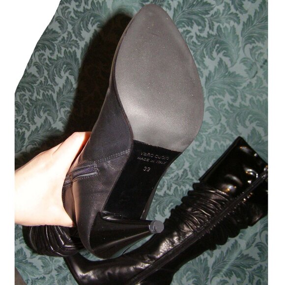 🔥 NEW size 8.5-9/39 Giorgio Nevi Black Leather Boots Knee High - Picture 10 of 13